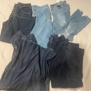 5 Jeans bundle abercombie and fitch hollister low high rise zipper flare skinny